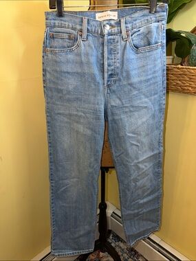 Denim Forum “The Arlo High Rise Straight 28L” Leg Jeans Size 28
